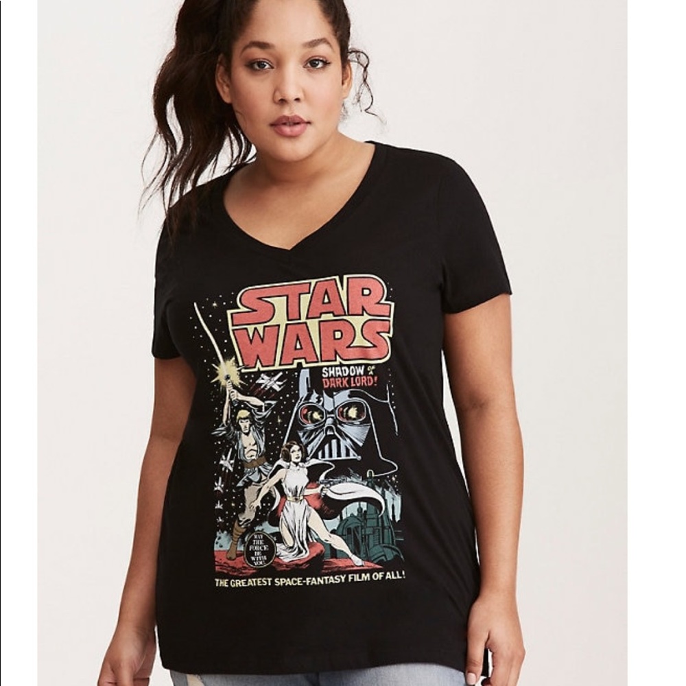 Torrid black v neck Star Wars tee